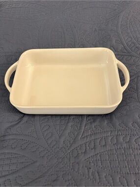 Williams Sonoma Cream Rectangular Ceramic Baking Dish with Handles